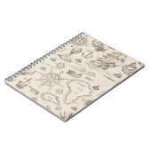 ヴィンテージ抽象芸術のシームレスなテーマ ノートブック (左側)