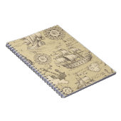 ヴィンテージ抽象芸術のシームレスなテーマ ノートブック (右側)