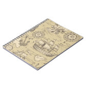 ヴィンテージ抽象芸術のシームレスなテーマ ノートブック (左側)