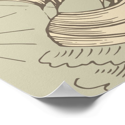 ヴィンテージ抽象芸術のシームレスなテーマ ポスター (角)