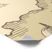 ヴィンテージ抽象芸術のシームレスなテーマ ポスター (角)