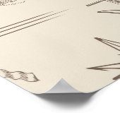 ヴィンテージ抽象芸術のシームレスなテーマ ポスター (角)