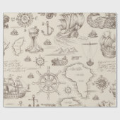 ヴィンテージ抽象芸術のシームレスなテーマ ラッピングペーパー (フラット)