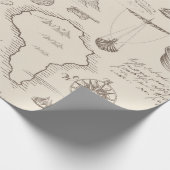 ヴィンテージ抽象芸術のシームレスなテーマ ラッピングペーパー (角)