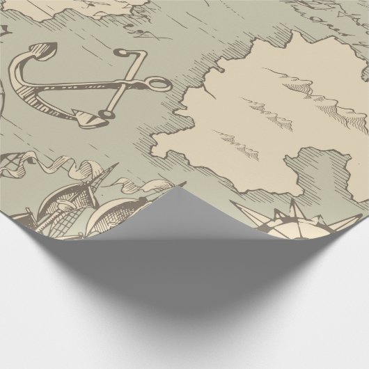 ヴィンテージ抽象芸術のシームレスなテーマ ラッピングペーパー (角)