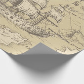 ヴィンテージ抽象芸術のシームレスなテーマ  ラッピングペーパー (角)