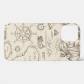 ヴィンテージ抽象芸術のシームレスなテーマ Case-Mate iPhoneケース (裏面 (横))