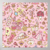 ヴィンテージ抽象芸術のシームレスなパターン。シンプルリトルP ポスター (正面)