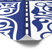 ヴィンテージ抽象芸術のシームレスなパッチワークパターン(g) ポスター (角)