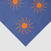 ヴィンテージ抽象芸術の後ろの金ゴールド魚鉢の日 薄葉紙 (詳細)