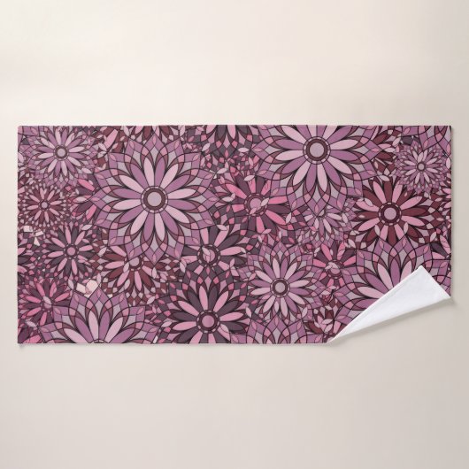 ヴィンテージ抽象芸術の背景マンダラスタイル。シール バスタオル (バスタオル)