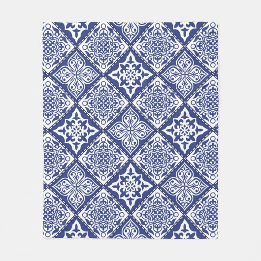 ヴィンテージ抽象芸術のgを使ったシームレスなパッチパターン フリースブランケット (正面)