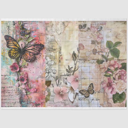 ヴィンテージ抽象芸術アート分離 薄葉紙 (正面)