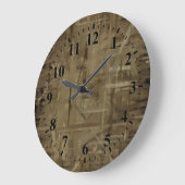 ヴィンテージ抽象芸術アー絵画ト ラージ壁時計 (傾斜)