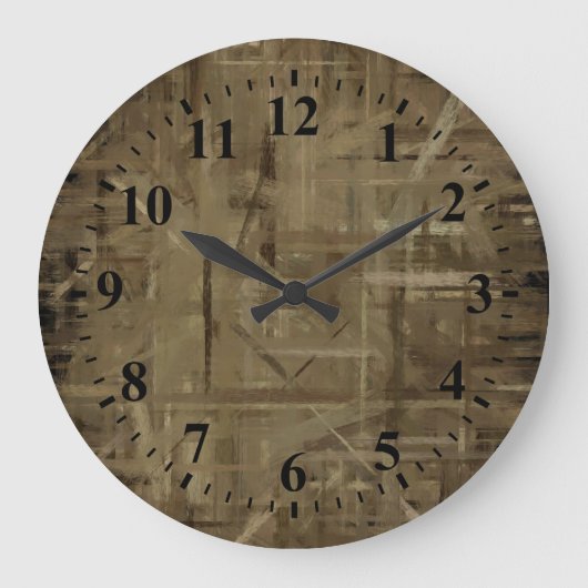 ヴィンテージ抽象芸術アー絵画ト ラージ壁時計 (正面)