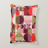 ヴィンテージ抽象芸術シームレス幾何学模様 アクセントクッション (裏面(縦))