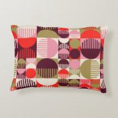 ヴィンテージ抽象芸術シームレス幾何学模様 アクセントクッション (裏面)