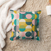 ヴィンテージ抽象芸術シームレス幾何学模様 クッション (ブランケット)