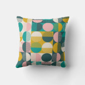 ヴィンテージ抽象芸術シームレス幾何学模様 クッション (裏面)