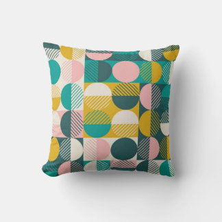 ヴィンテージ抽象芸術シームレス幾何学模様 クッション