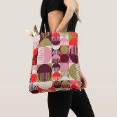 ヴィンテージ抽象芸術シームレス幾何学模様 トートバッグ (クローズアップ)