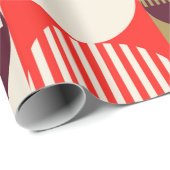 ヴィンテージ抽象芸術シームレス幾何学模様 ラッピングペーパー (ロールコーナー)