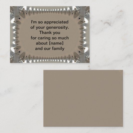 ヴィンテージ抽象芸術フラクタル葬儀後ありがとう ノートカード (正面/裏面)