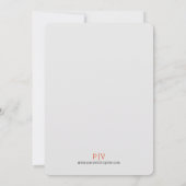 ヴィンテージ抽象芸術フレーム凸版スタイル結婚 招待状 (裏面)