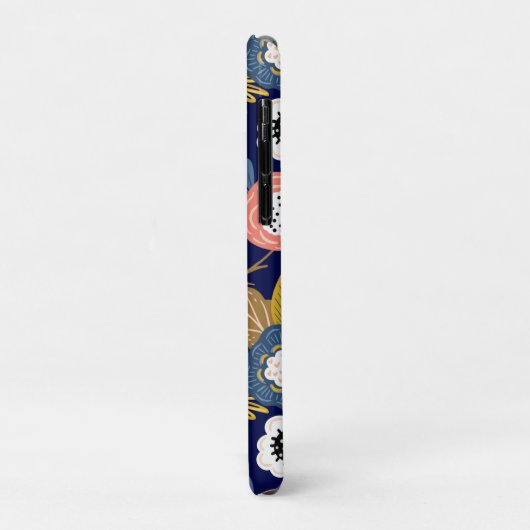 ヴィンテージ抽象芸術フローラの植物および鳥のパターン Case-Mate iPhoneケース (裏面/左)