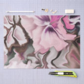 ヴィンテージ抽象芸術フローラシャビーシックデコパージュ 薄葉紙 (クラフト)