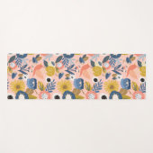 ヴィンテージ抽象芸術フローラ植物学と鳥のパターン ヨガマット (正面(横))