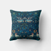 ヴィンテージ抽象芸術フローラ植物鳥柄 クッション (裏面)