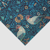 ヴィンテージ抽象芸術フローラ植物鳥柄 薄葉紙 (詳細)