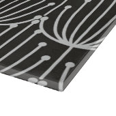 ヴィンテージ抽象芸術フローラ(白黒) カッティングボード (角)