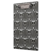 ヴィンテージ抽象芸術フローラ（白黒） クリップボード (左)