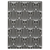 ヴィンテージ抽象芸術フローラ（白黒） クリップボード (裏面)