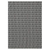 ヴィンテージ抽象芸術フローラ(白黒) テーブルクロス (正面)