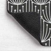 ヴィンテージ抽象芸術フローラ(白黒) マウスパッド (コーナー)