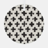 ヴィンテージ抽象芸術ブラシストロークの背景 ガラスオーナメント (裏面)