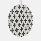 ヴィンテージ抽象芸術ブラシストロークの背景 ガラスオーナメント (正面右)