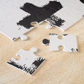 ヴィンテージ抽象芸術ブラシストロークの背景 ジグソーパズル (側面)