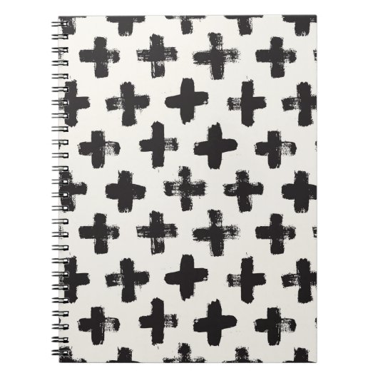 ヴィンテージ抽象芸術ブラシストロークの背景 ノートブック (正面)