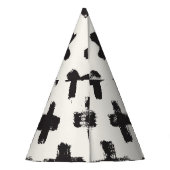 ヴィンテージ抽象芸術ブラシストロークの背景 パーティーハット (裏面)