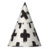 ヴィンテージ抽象芸術ブラシストロークの背景 パーティーハット (左)