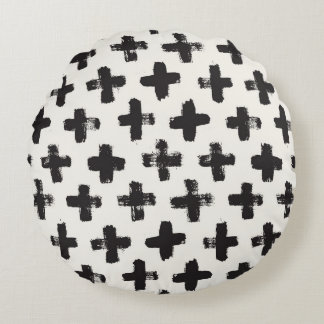 ヴィンテージ抽象芸術ブラシストロークの背景 ラウンドクッション