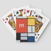 ヴィンテージ抽象芸術合成バイピートモンドリアン トランプ (裏面)