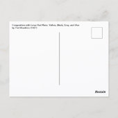 ヴィンテージ抽象芸術合成バイピートモンドリアン ポストカード (裏面)