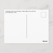 ヴィンテージ抽象芸術合成バイピートモンドリアン ポストカード (裏面)