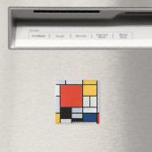 ヴィンテージ抽象芸術合成バイピートモンドリアン マグネット (インサイチュ (食洗機))