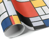 ヴィンテージ抽象芸術合成バイピートモンドリアン ラッピングペーパー (ロールコーナー)